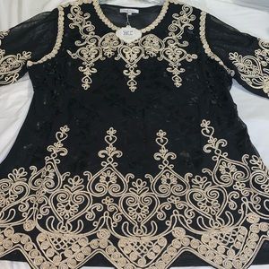 Black and gold Tunic